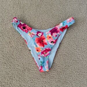 Victoria’s Secret Floral Blue High-Cut Bikini Bottom